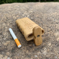 Bamboo Wood Dugout System Dugout Case with Metal One-hitter Ceramic one Hitter Pipe Hand Grooves Smoking accessories